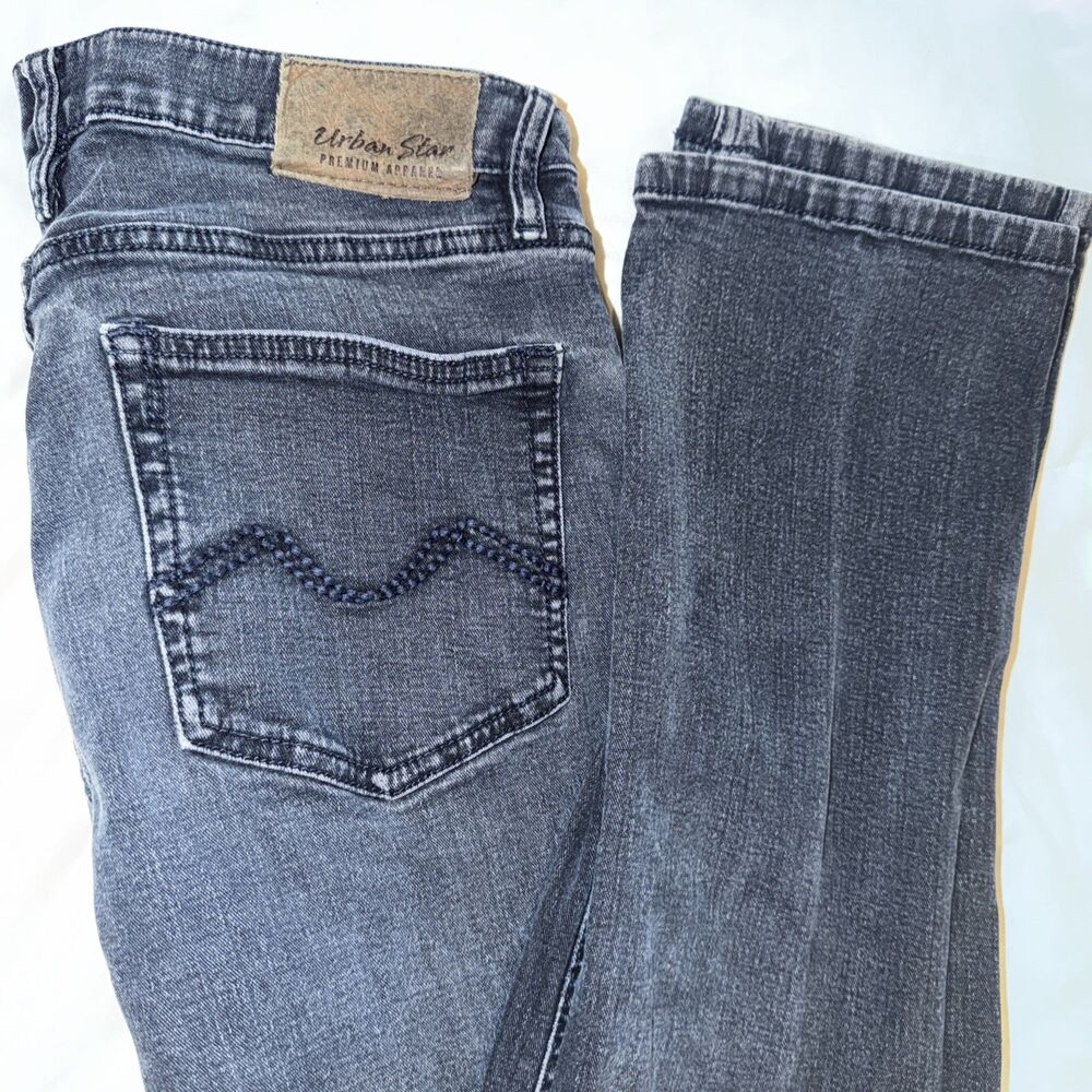 Urban Star Jeans 32 x32 Mens Straight Leg 5 Pocket Dark Wash Stretch Denim Pants
